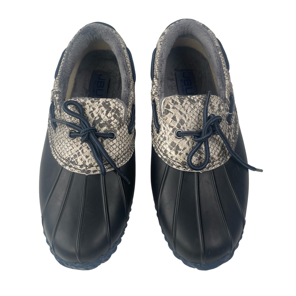 JBU by Jambu Women’s Black Snakeskin Pattern Weather Ready Rubber Shoes Size 8 M